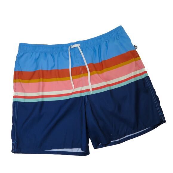 Goodfellow & Co. Multicolored Striped Men's Swim Trunks XXL NWT - Picture 7 of 8